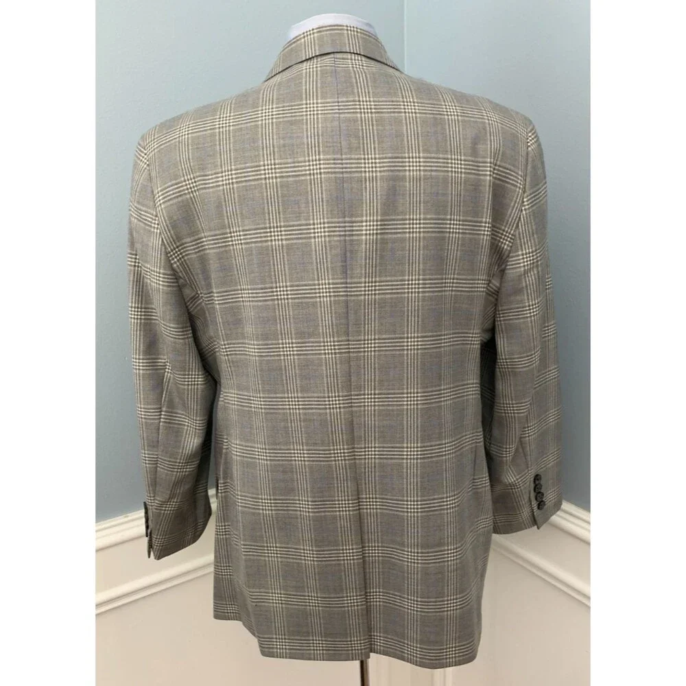 Brooks Brothers Blazer Mens 40S Fitzgerald Wool Plaid Check Jacket Sportcoat